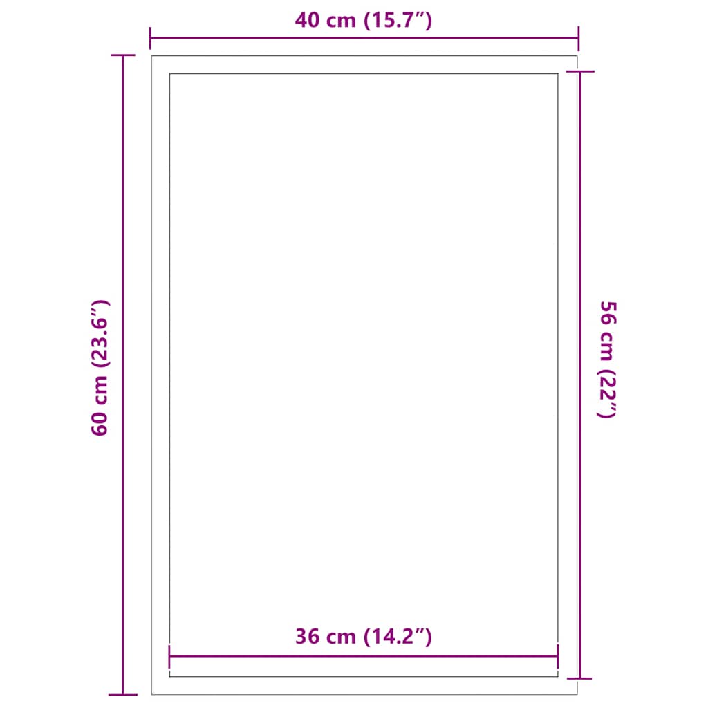 vidaXL Πατάκι Εισόδου Γκρι 40 x 60 εκ.