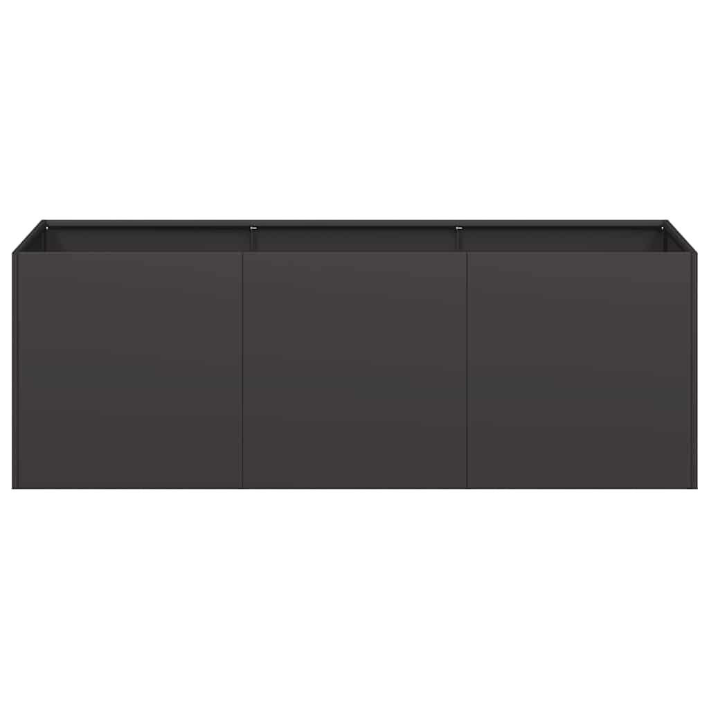 vidaXL Ζαρντινιέρα Μαύρη 120x40x40 εκ. από Χάλυβα Ψυχρής Έλασης