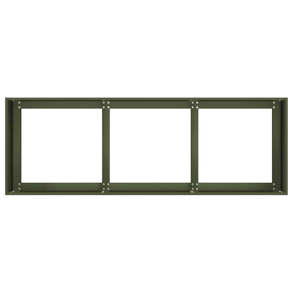 vidaXL Ζαρντινιέρα Λαδί 120x40x40 εκ. από Χάλυβα Ψυχρής Έλασης