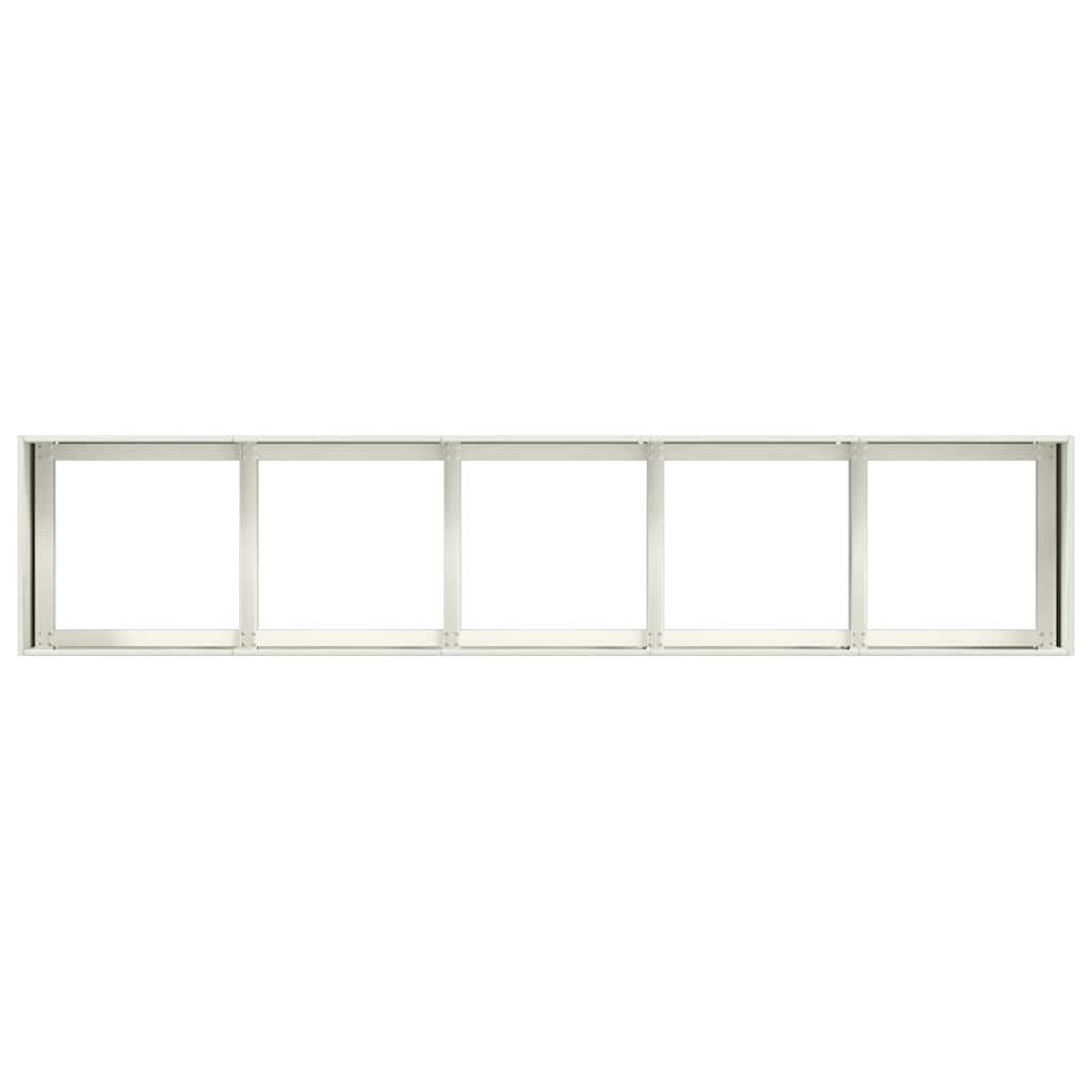 vidaXL Ζαρντινιέρα Λευκή 200x40x40 εκ. από Χάλυβα Ψυχρής Έλασης