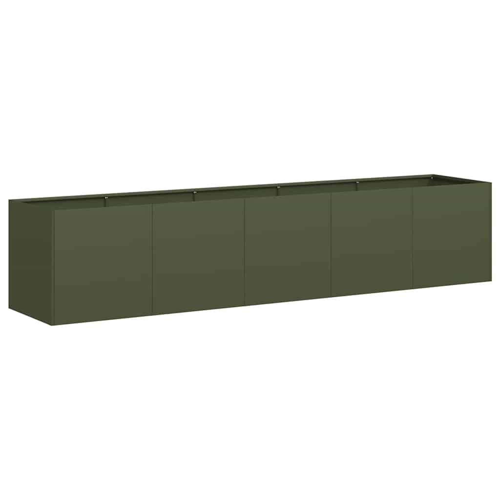 vidaXL Ζαρντινιέρα Λαδί 200x40x40 εκ. από Χάλυβα Ψυχρής Έλασης