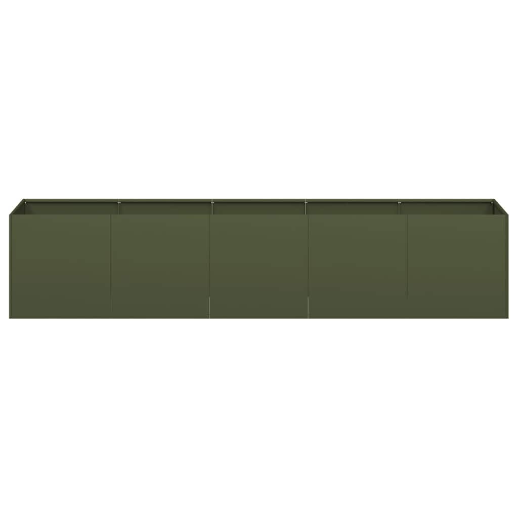 vidaXL Ζαρντινιέρα Λαδί 200x40x40 εκ. από Χάλυβα Ψυχρής Έλασης