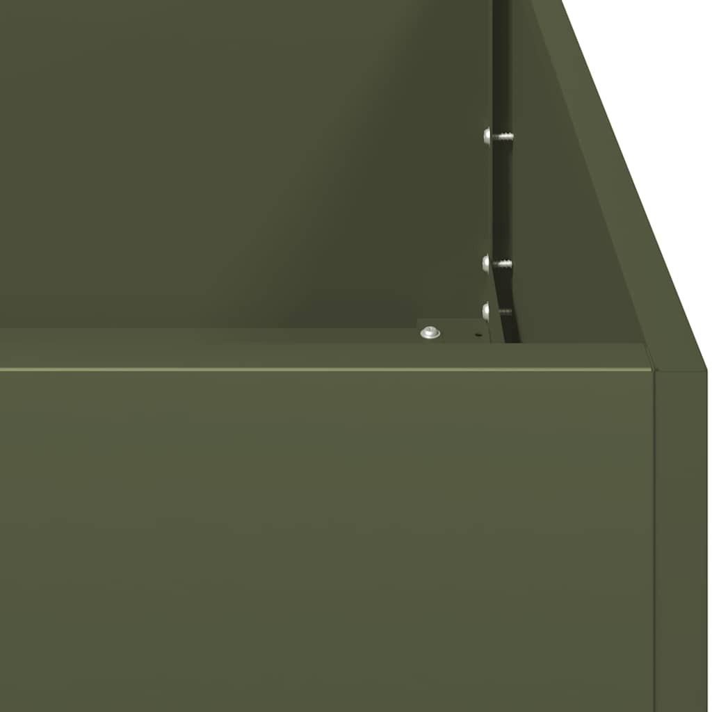 vidaXL Ζαρντινιέρα Λαδί 200x40x40 εκ. από Χάλυβα Ψυχρής Έλασης
