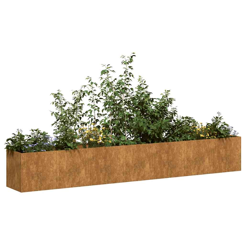 vidaXL Ζαρντινιέρα 280x40x40 εκ. Ατσάλι Σκληρυθέν στον Αέρα