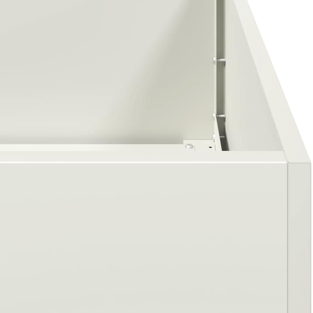vidaXL Ζαρντινιέρα Λευκή 360x40x40 εκ. από Χάλυβα Ψυχρής Έλασης