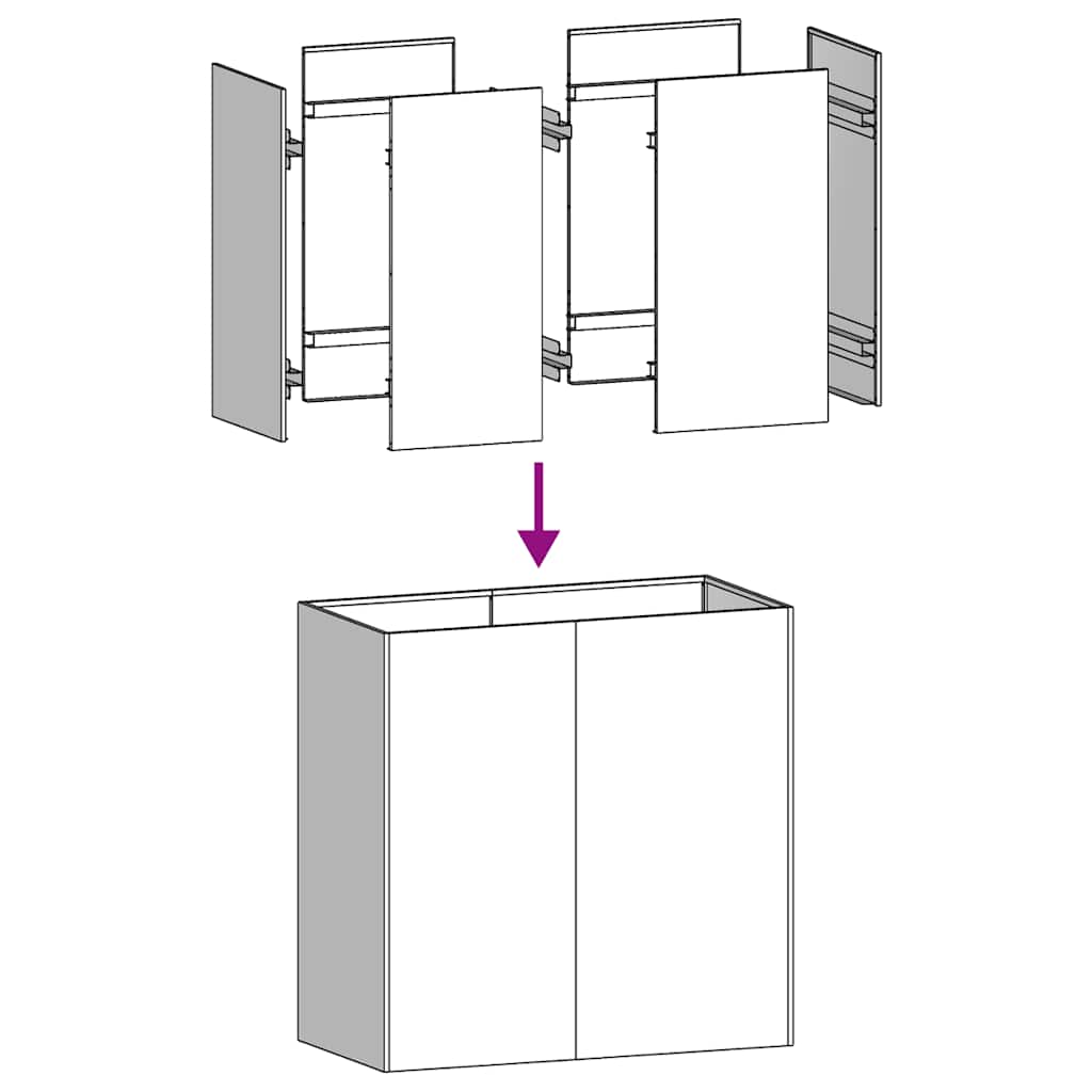 vidaXL Ζαρντινιέρα Ανθρακί 80x40x80 εκ. από Χάλυβα Ψυχρής Έλασης
