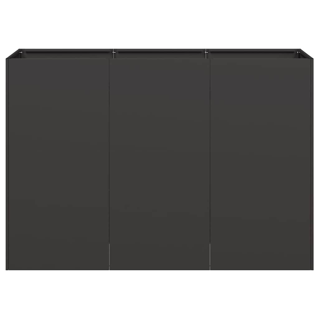 vidaXL Ζαρντινιέρα Μαύρη 120x40x80 εκ. από Χάλυβα Ψυχρής Έλασης