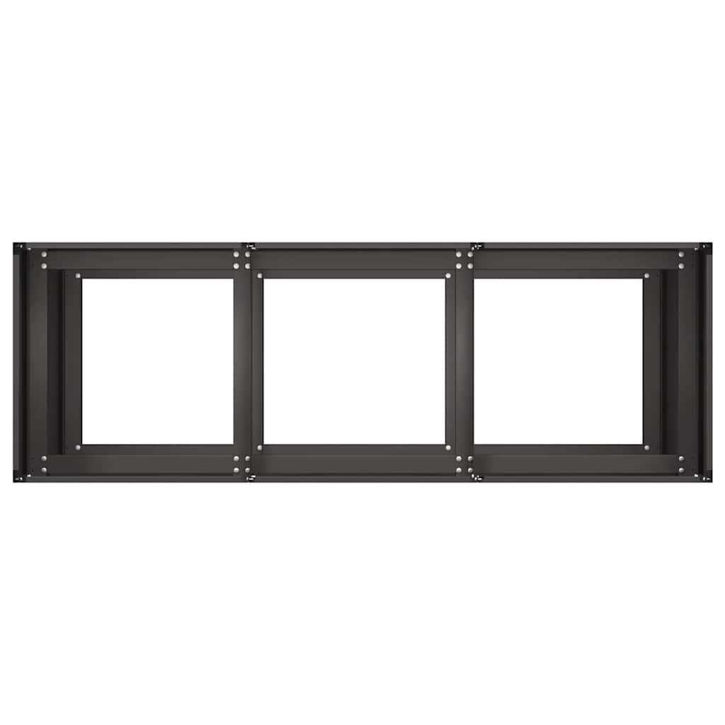 vidaXL Ζαρντινιέρα Μαύρη 120x40x80 εκ. από Χάλυβα Ψυχρής Έλασης