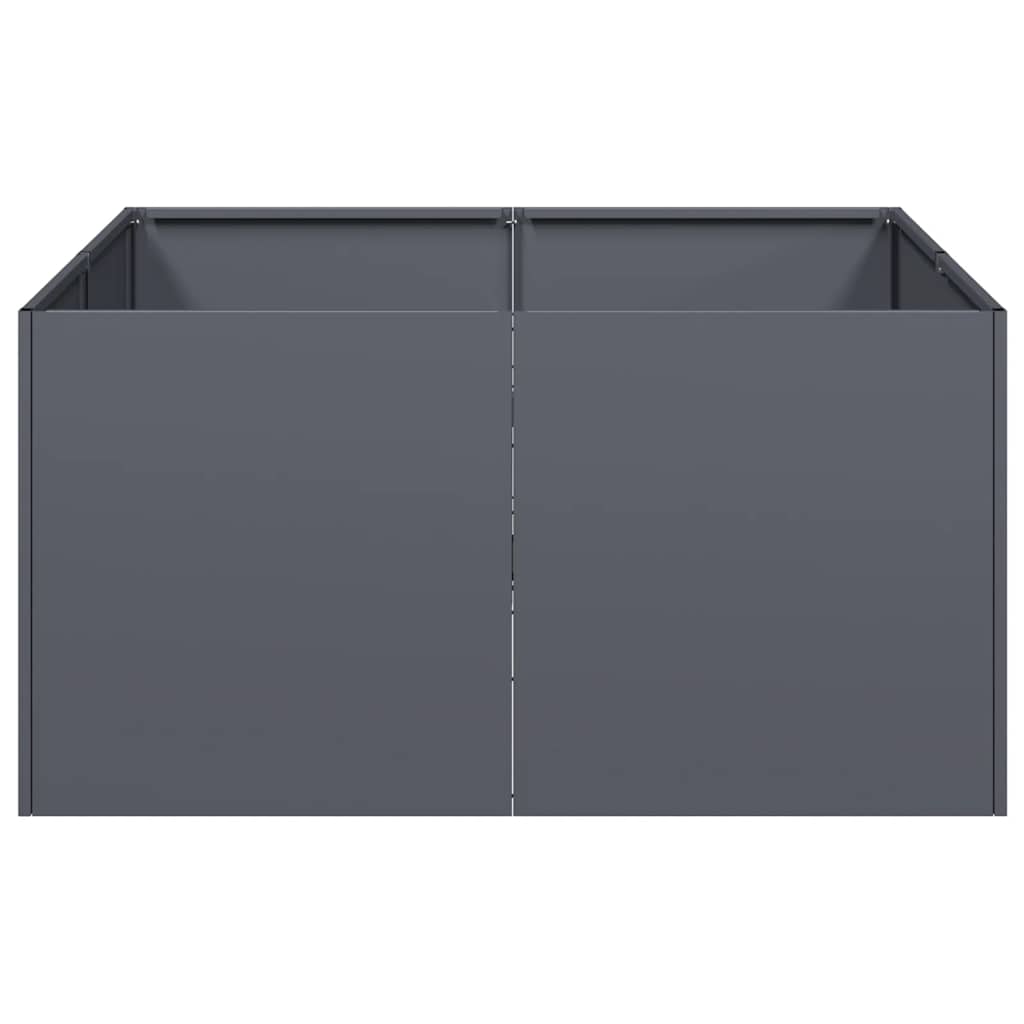 vidaXL Ζαρντινιέρα Ανθρακί 80x80x40 εκ. από Χάλυβα Ψυχρής Έλασης