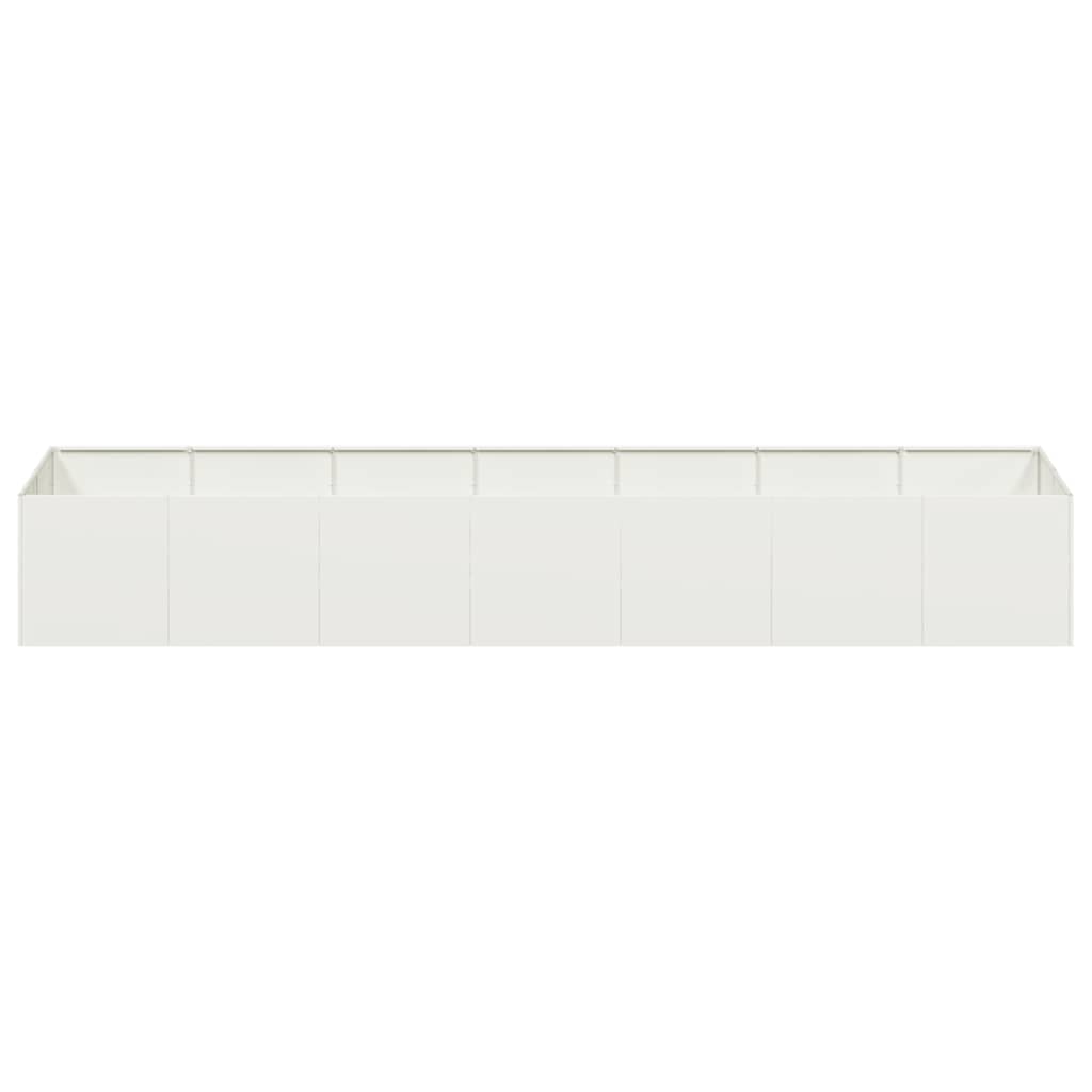 vidaXL Ζαρντινιέρα Λευκή 280x80x40 εκ. από Χάλυβα
