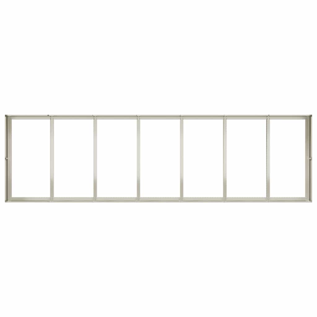 vidaXL Ζαρντινιέρα Λευκή 280x80x40 εκ. από Χάλυβα