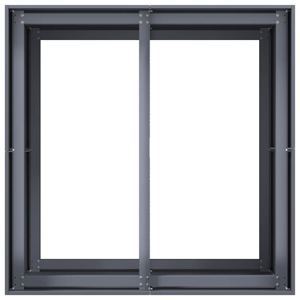 vidaXL Ζαρντινιέρα Ανθρακί 80x80x80 εκ. από Χάλυβα