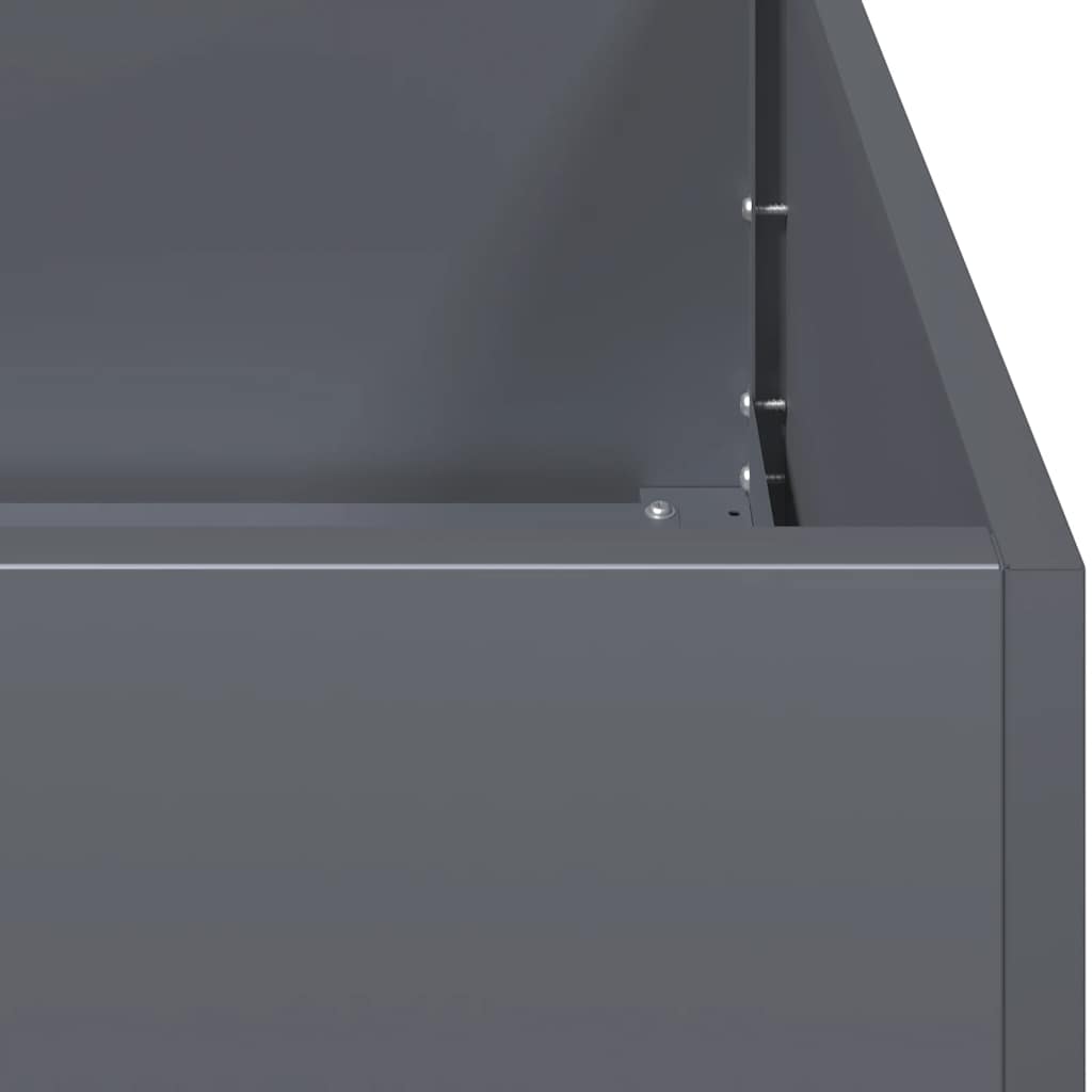 vidaXL Ζαρντινιέρα Ανθρακί 80x80x80 εκ. από Χάλυβα