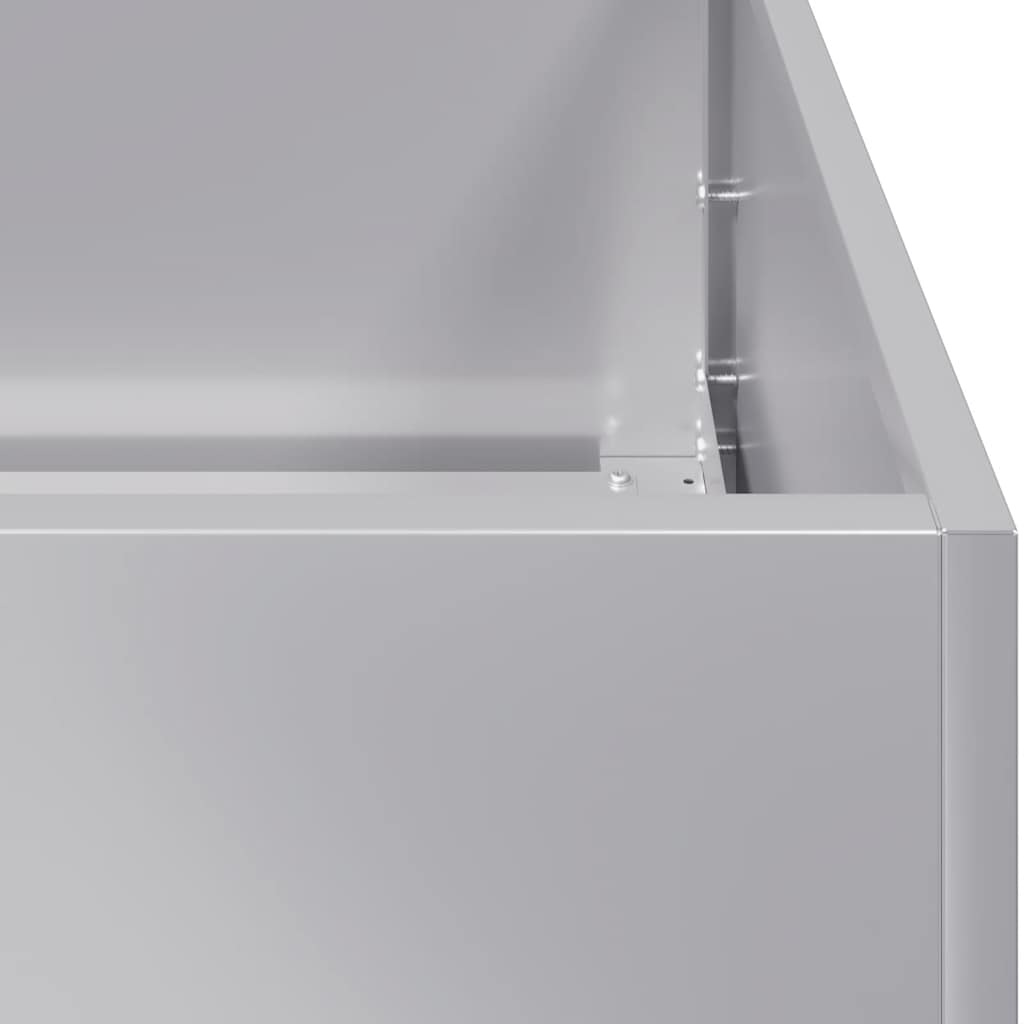 vidaXL Ζαρντινιέρα 100x100x30 εκ. από Γαλβανισμένο Ατσάλι