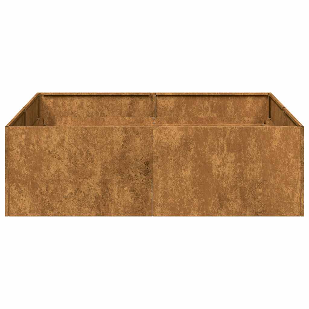 vidaXL Ζαρντινιέρα 100x100x30 εκ. Ατσάλι Σκληρυθέν στον Αέρα
