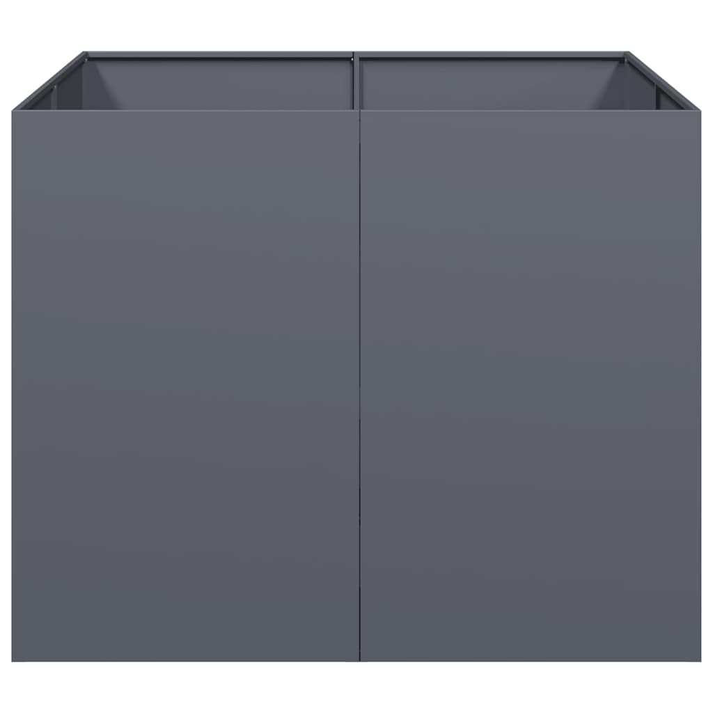 vidaXL Ζαρντινιέρα Ανθρακί 100x100x80 εκ. από Χάλυβα