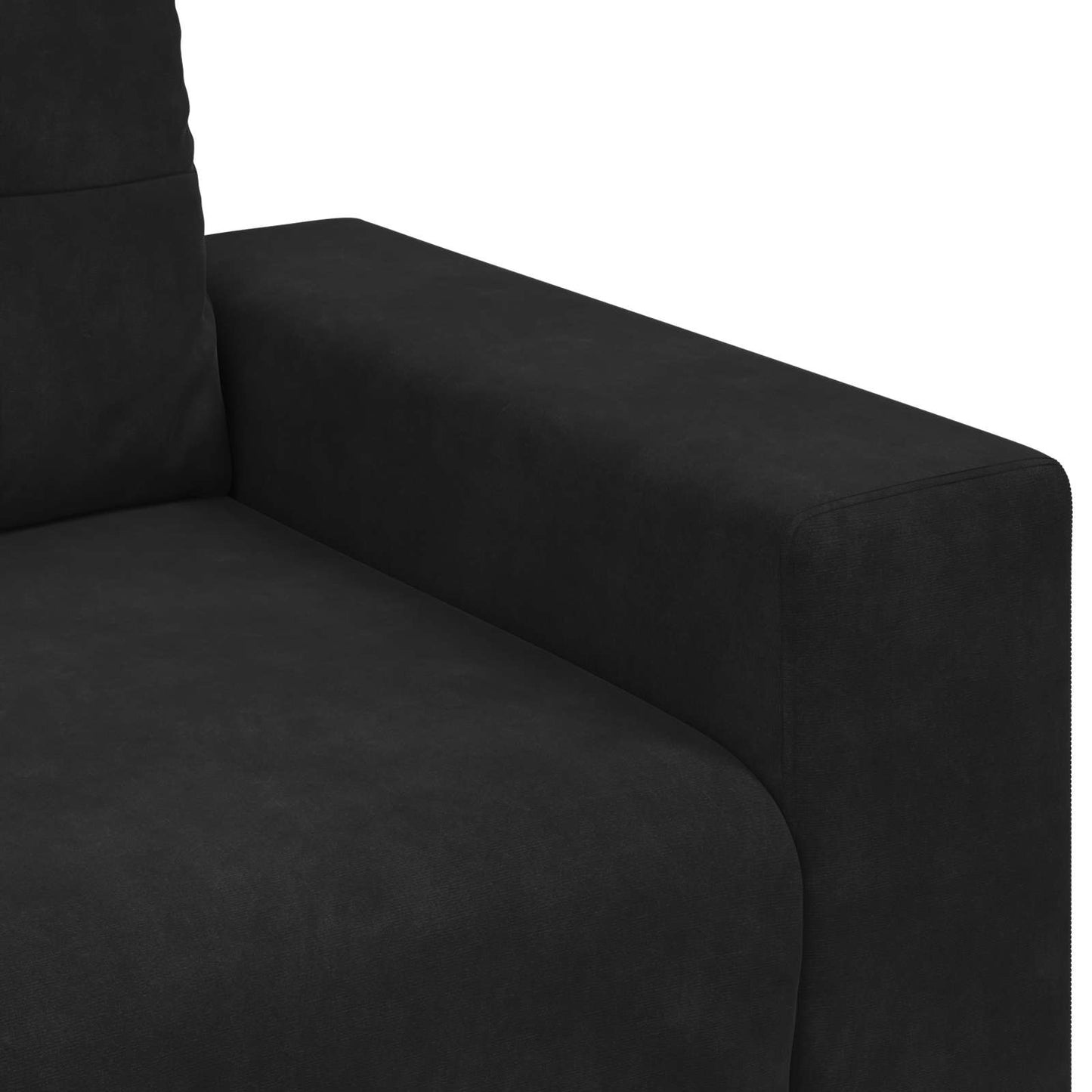 vidaXL Σετ Καναπέ 3 pcs Μαύρο 221 x 80 x 80 εκ Βελούδο