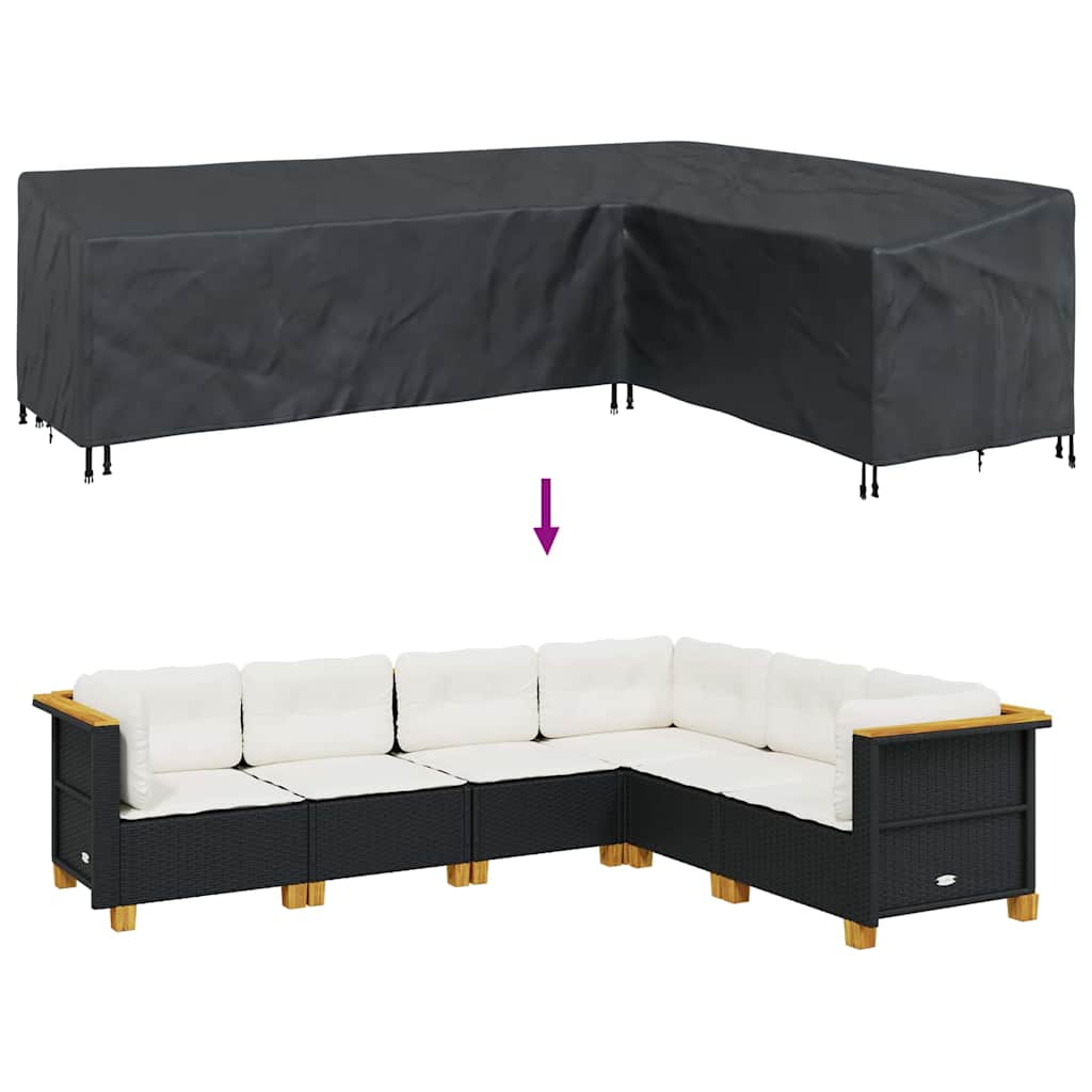 vidaXL Κάλυμμα Επίπλων Εξωτερικού Χώρου 286 x 222 x 80 εκ. Ύφασμα 420D