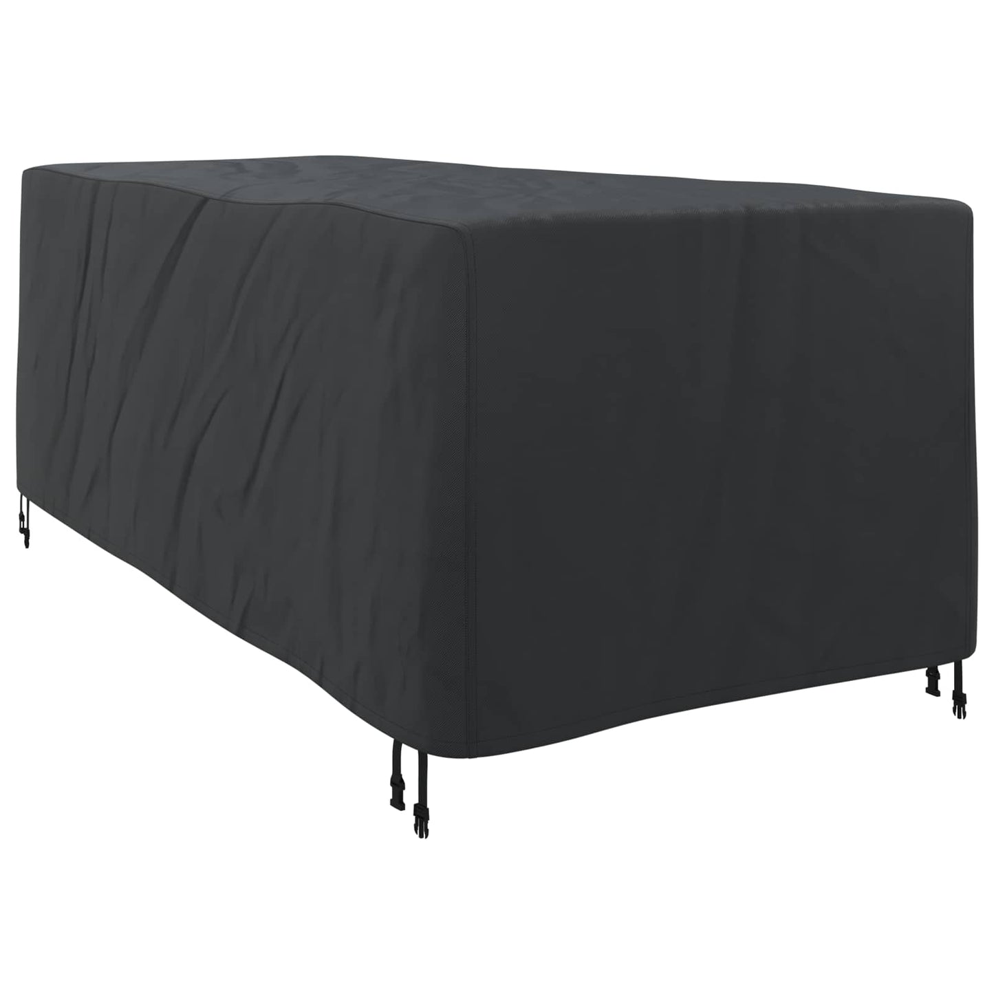 vidaXL Κάλυμμα Ξαπλώστρας Μονόχρωμο Μαύρο 205 x 100 x 70 εκ ύφασμα