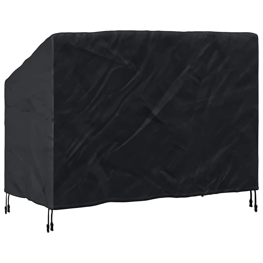 vidaXL Κάλυμμα Παγκάκι Κήπου Μαύρο 134 x 70 x 65 / 94 cm Ύφασμα 420D