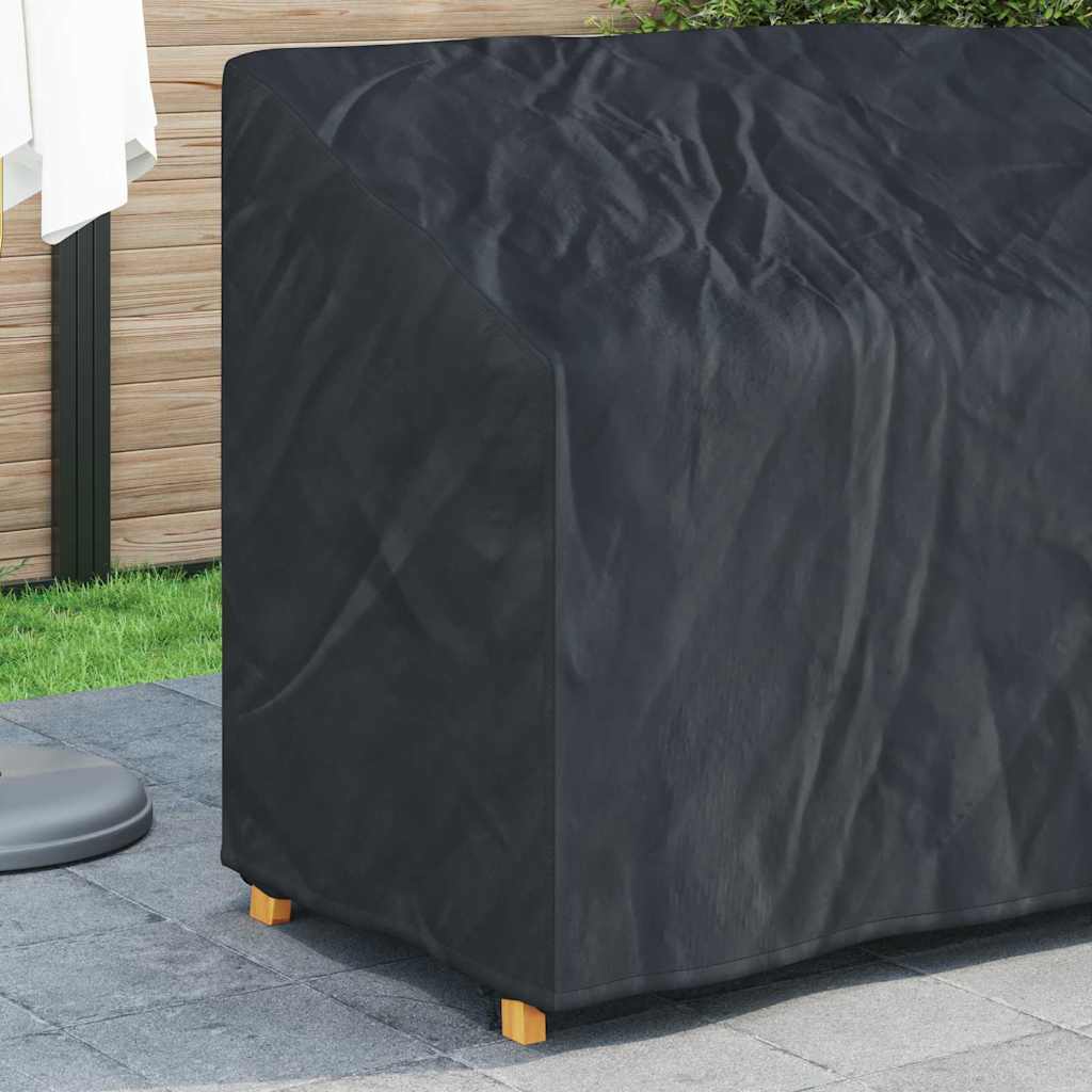 vidaXL Κάλυμμα Παγκάκι Κήπου Μαύρο 134 x 70 x 65 / 94 cm Ύφασμα 600D