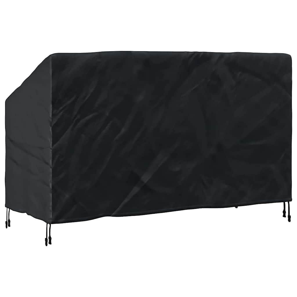 vidaXL Κάλυμμα Παγκάκι Κήπου Μαύρο 165 x 70 x 65 / 94 cm Ύφασμα 420D
