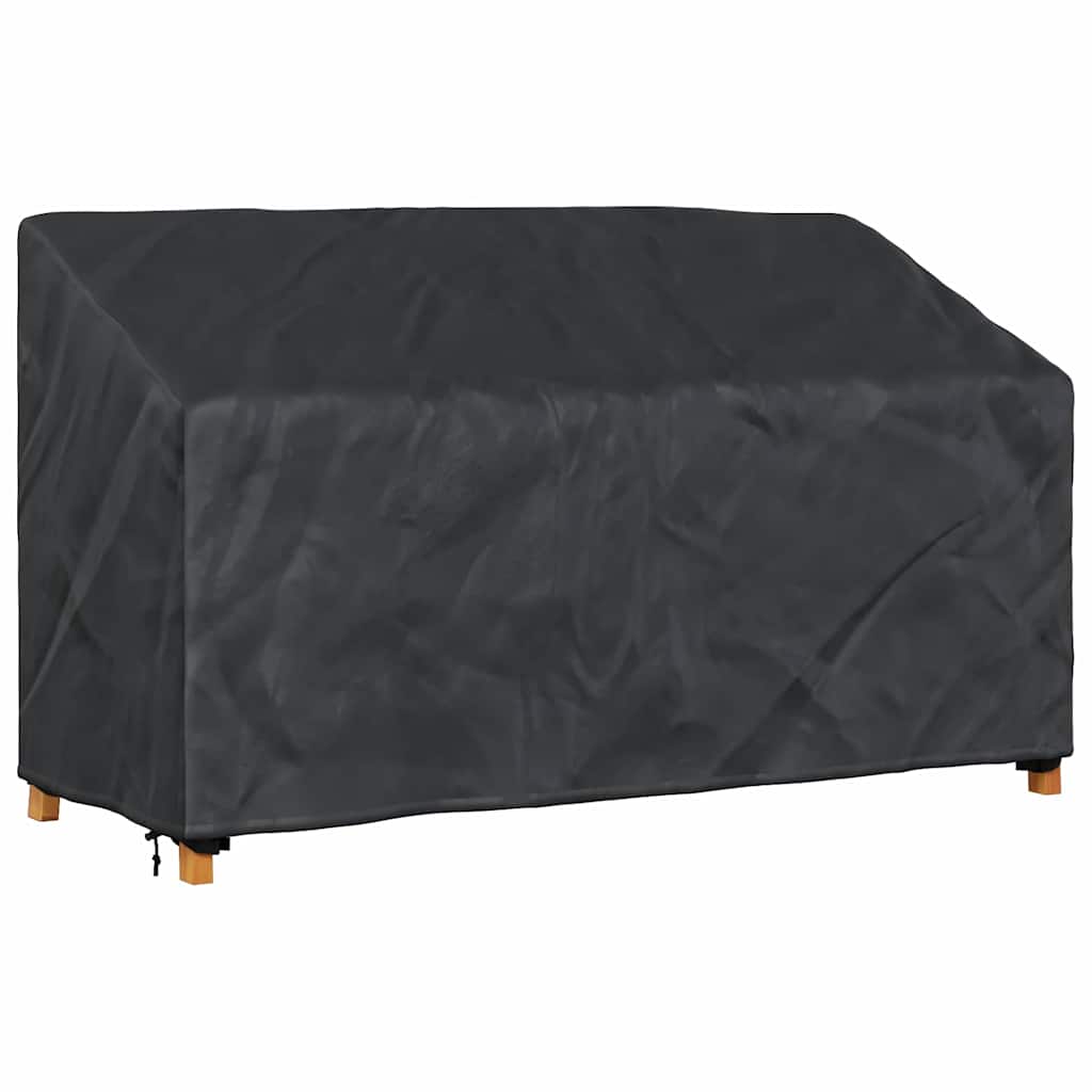 vidaXL Κάλυμμα Παγκάκι Κήπου Μαύρο 165 x 70 x 65 / 94 cm Ύφασμα 420D