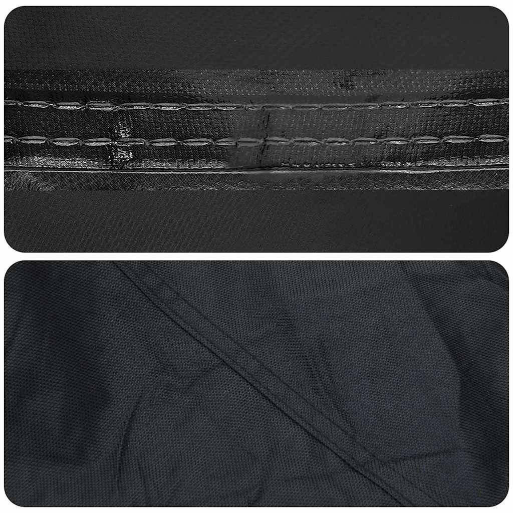 vidaXL Κάλυμμα Παγκάκι Κήπου Μαύρο 165 x 70 x 65 / 94 cm Ύφασμα 600D