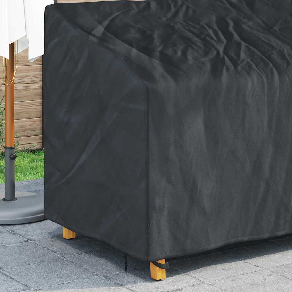 vidaXL Κάλυμμα Παγκάκι Κήπου Μαύρο 175 x 85 x 65 / 94 εκ Ύφασμα 210D