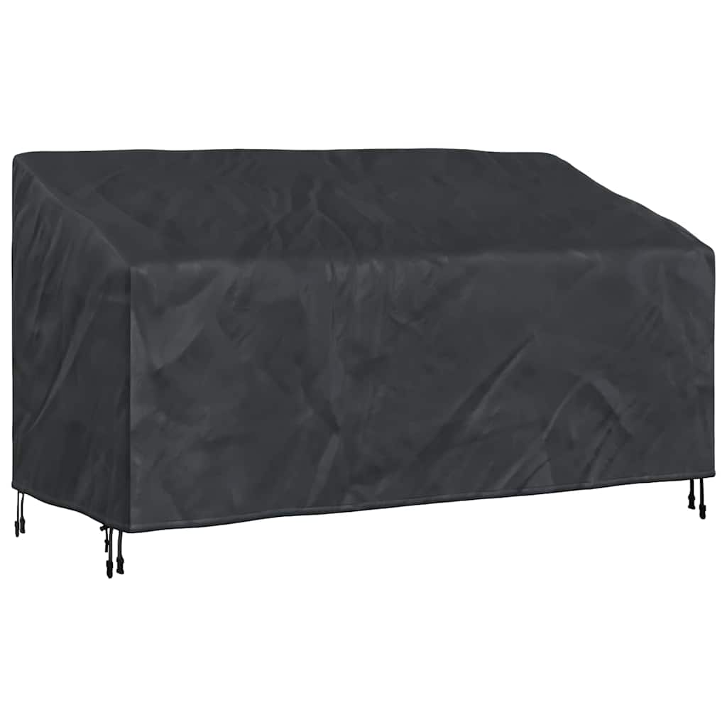 vidaXL Κάλυμμα Παγκάκι Κήπου Μαύρο 175 x 85 x 65 / 94 εκ Ύφασμα 210D