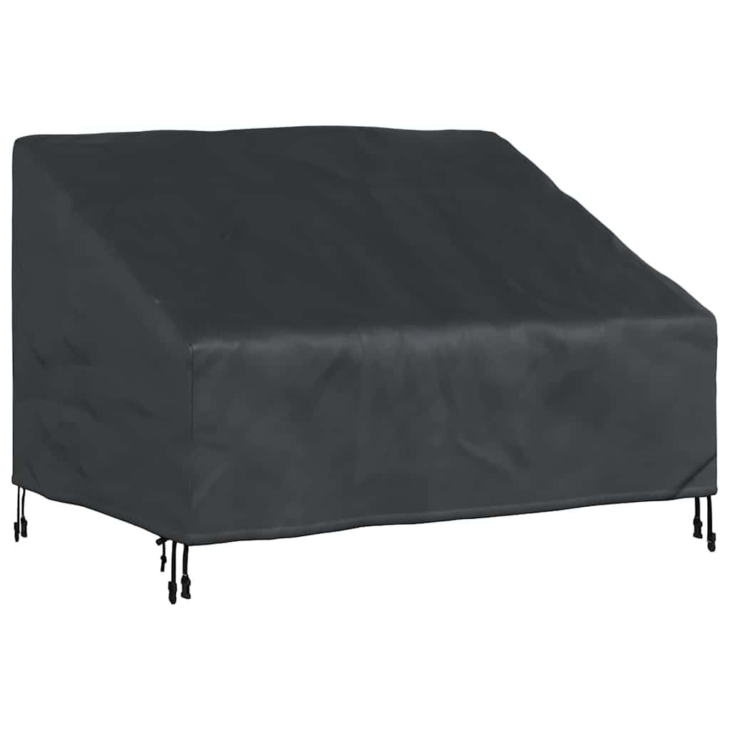 vidaXL Κάλυμμα Παγκάκι Κήπου Μαύρο 130 x 95 x 40 / 80 εκ Ύφασμα 600D