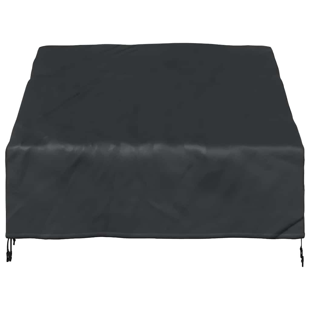 vidaXL Κάλυμμα Παγκάκι Κήπου Μαύρο 130 x 95 x 40 / 80 εκ Ύφασμα 600D