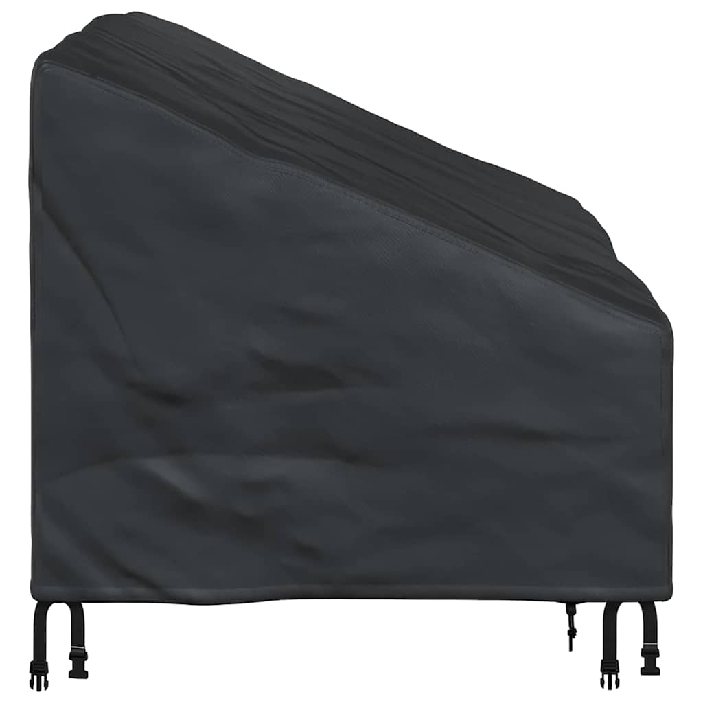 vidaXL Κάλυμμα Παγκάκι Κήπου Μαύρο 130 x 95 x 40 / 80 εκ Ύφασμα 600D