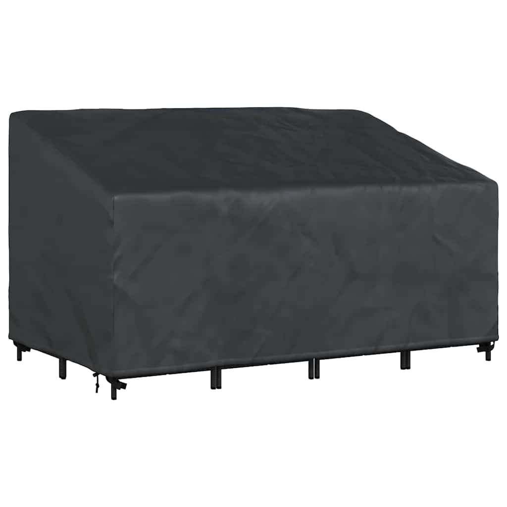 vidaXL Κάλυμμα Παγκάκι Κήπου Μαύρο 160 x 100 x 61 / 89 εκ Ύφασμα 600D