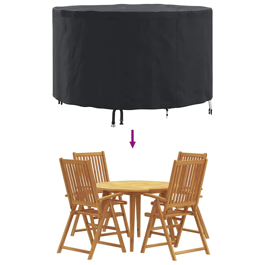 vidaXL Κάλυμμα επίπλων εξωτερικού χώρου 128 x 128 x 71 εκ. Ύφασμα 210D