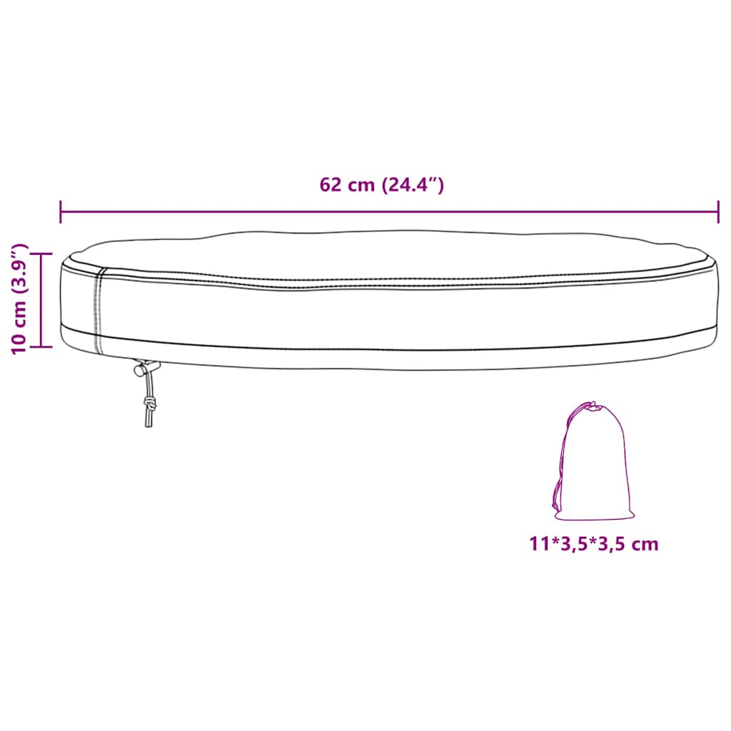 vidaXL Κάλυμμα Εξωτερικού Τραπεζιού Μαύρο 62 x 62 x 10 εκ Ύφασμα 420D