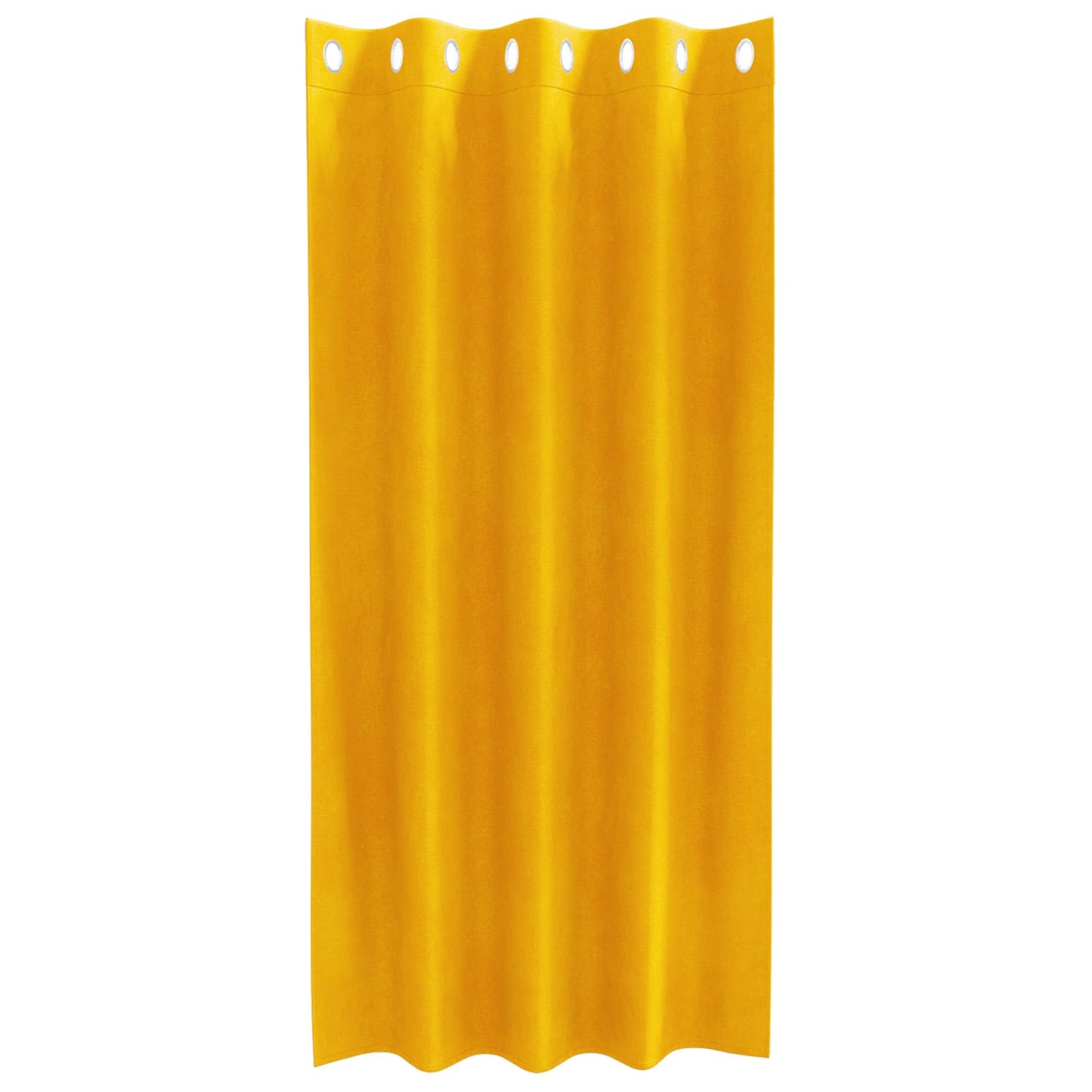 vidaXL Κουρτίνες συσκότισης 2 τμχ. Μουσταρδί 140 x 175 cm Βελούδο