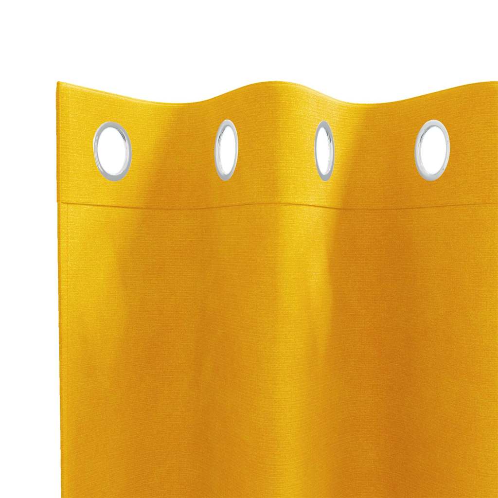 vidaXL Κουρτίνες 2 pcs Χαμομηλί κίτρινο 140 x 225 cm Βελούδο
