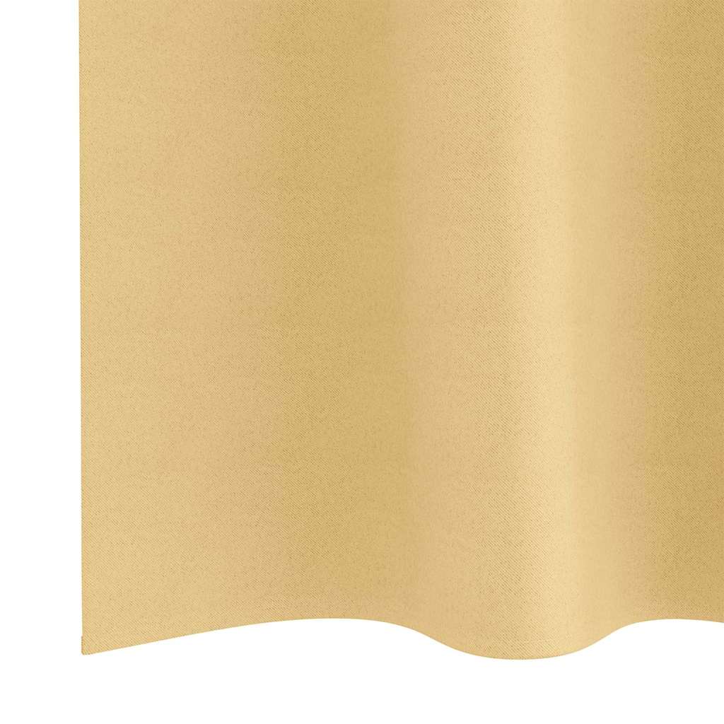 vidaXL Κουρτίνες με κουρτίνες 2 pcs Μπεζ 225 x 140 εκ. Πολυεστέρας