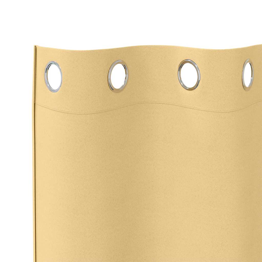 vidaXL Κουρτίνες με κουρτίνες 2 pcs Μπεζ 260 x 140 εκ. Πολυεστέρας