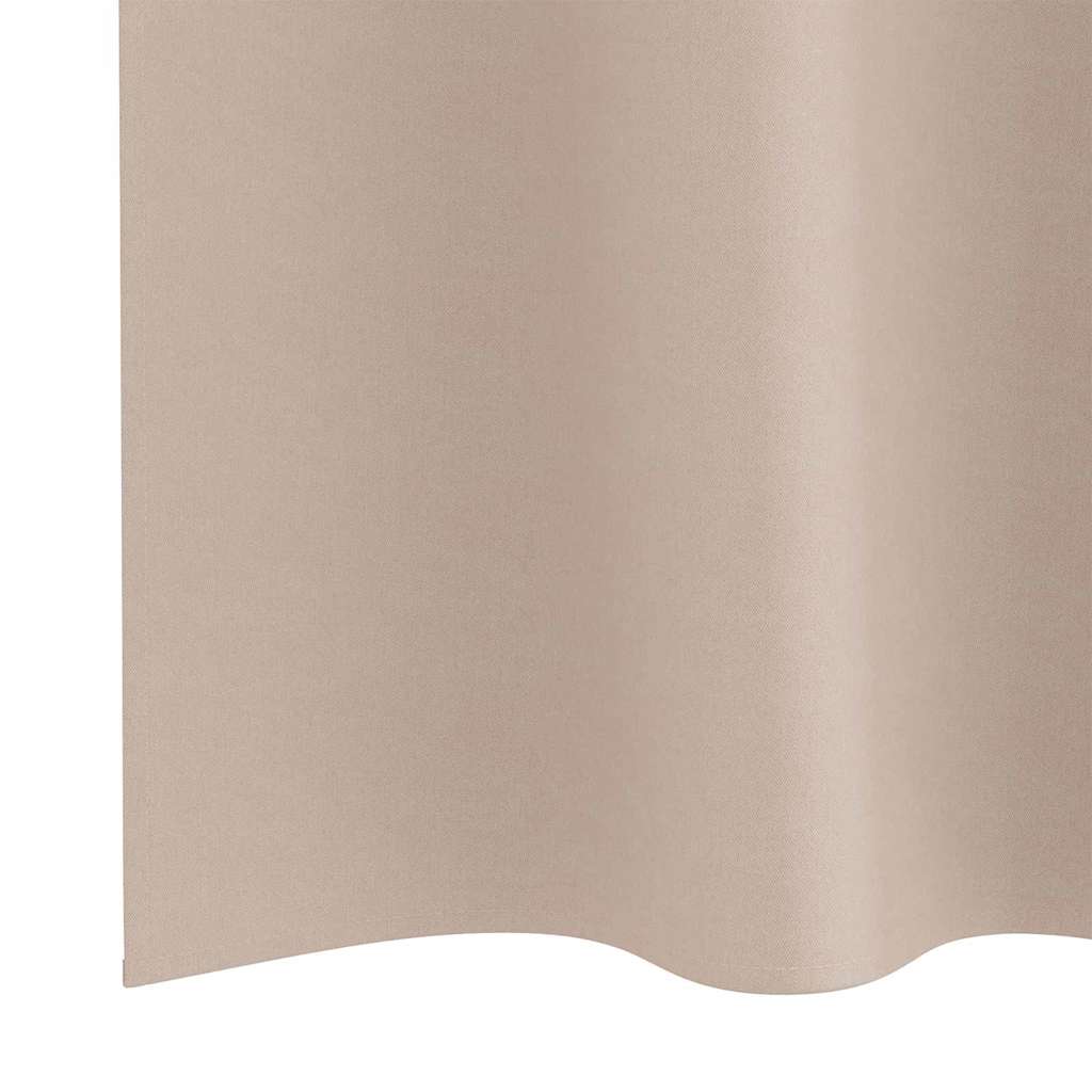 vidaXL Κουρτίνες με κουρτίνες 2 pcs Taupe 225 x 140 εκ. Πολυεστέρας
