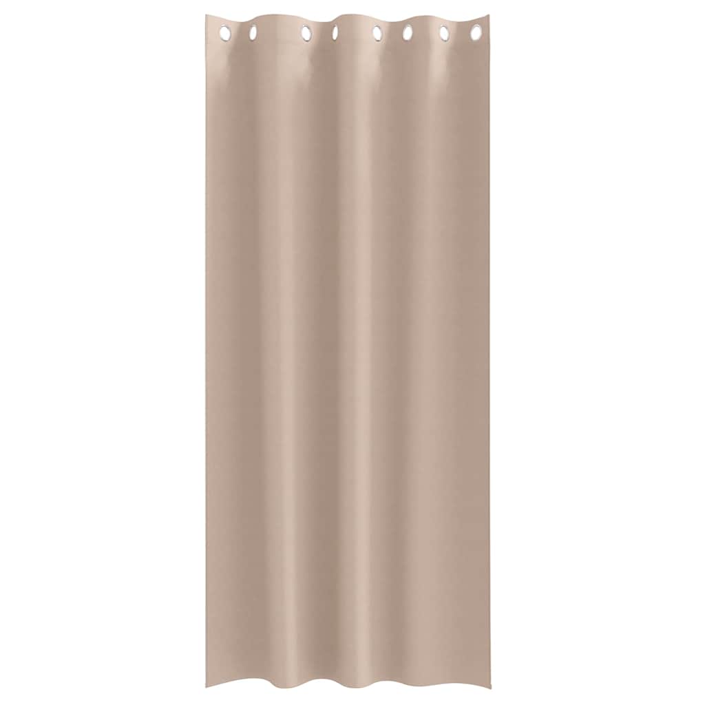 vidaXL Κουρτίνες με κουρτίνες 2 pcs Taupe 225 x 140 εκ. Πολυεστέρας