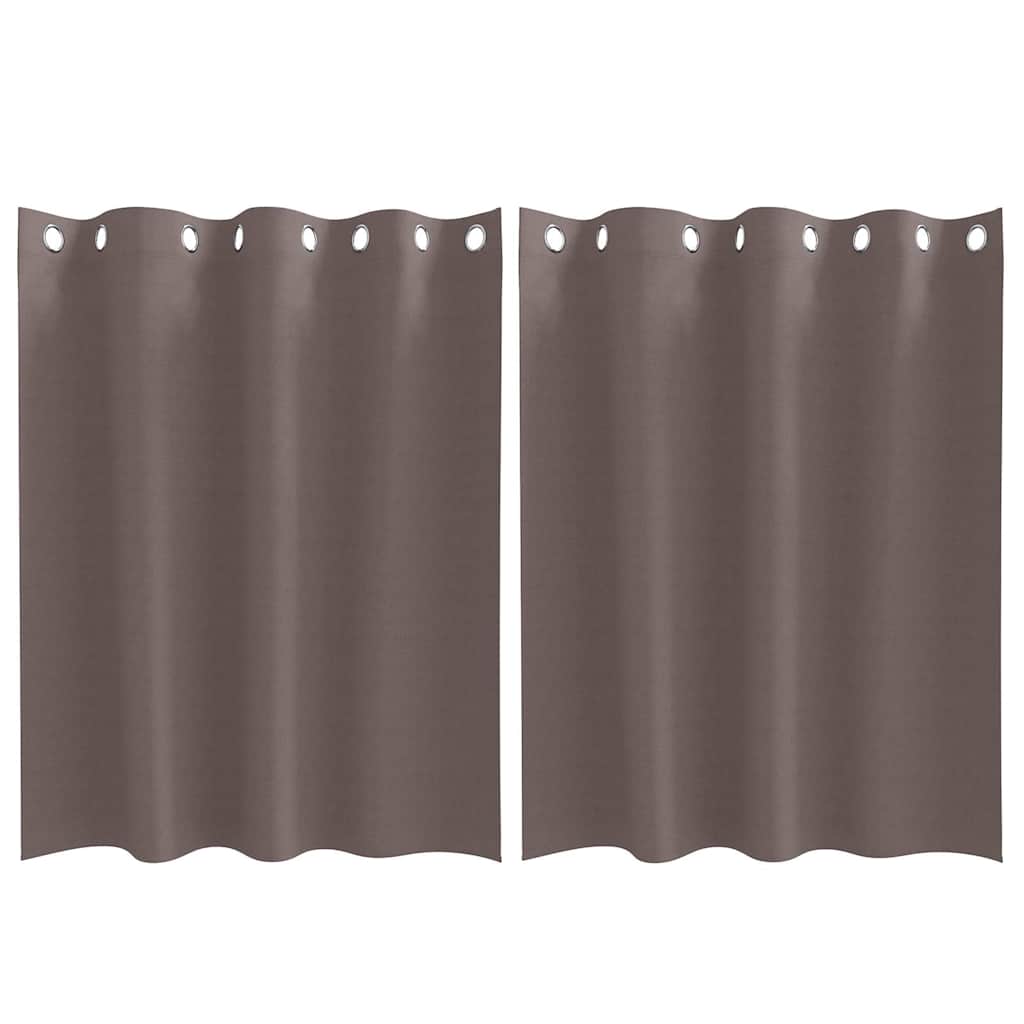 vidaXL Κουρτίνες 2 pcs Σκούρο καφέ Σκούρο καφέ 140 x 140 cm