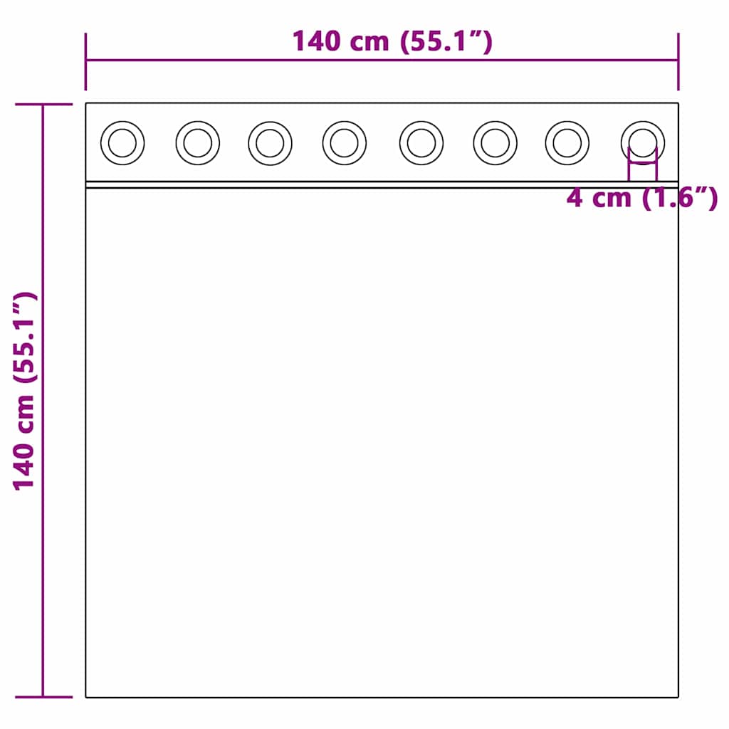 vidaXL Κουρτίνες 2 pcs Σκούρο καφέ Σκούρο καφέ 140 x 140 cm