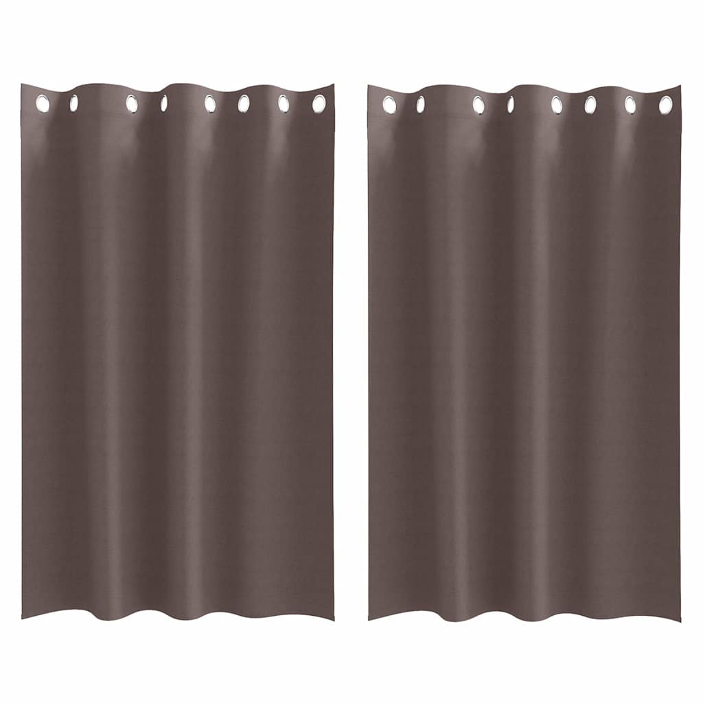vidaXL Κουρτίνες 2 pcs Σκούρο καφέ Σκούρο καφέ 175 x 140 εκ.