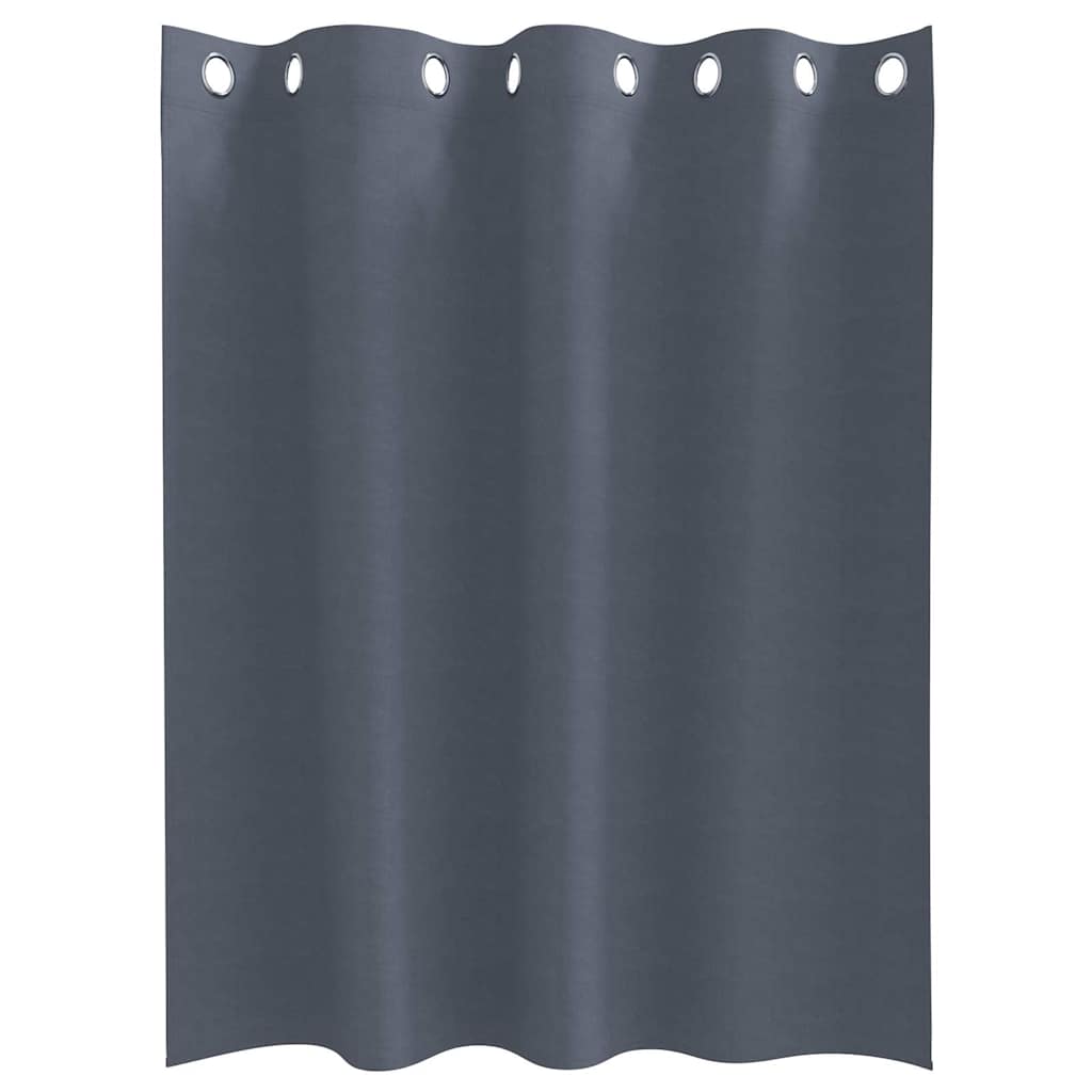 vidaXL Κουρτίνες με κουρτίνες 2 pcs Ανθρακί 140 x 140 cm Πολυεστέρας