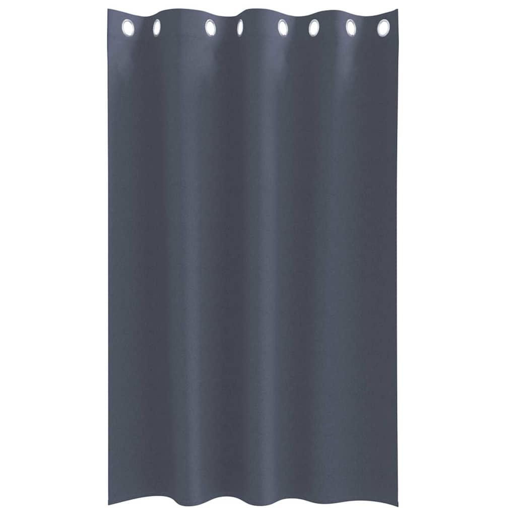 vidaXL Κουρτίνες με κουρτίνες 2 pcs Ανθρακί 175 x 140 εκ. Πολυεστέρας