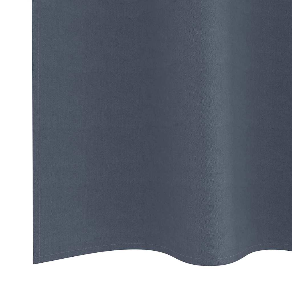 vidaXL Κουρτίνες με κουρτίνες 2 pcs Ανθρακί 225 x 140 εκ. Πολυεστέρας