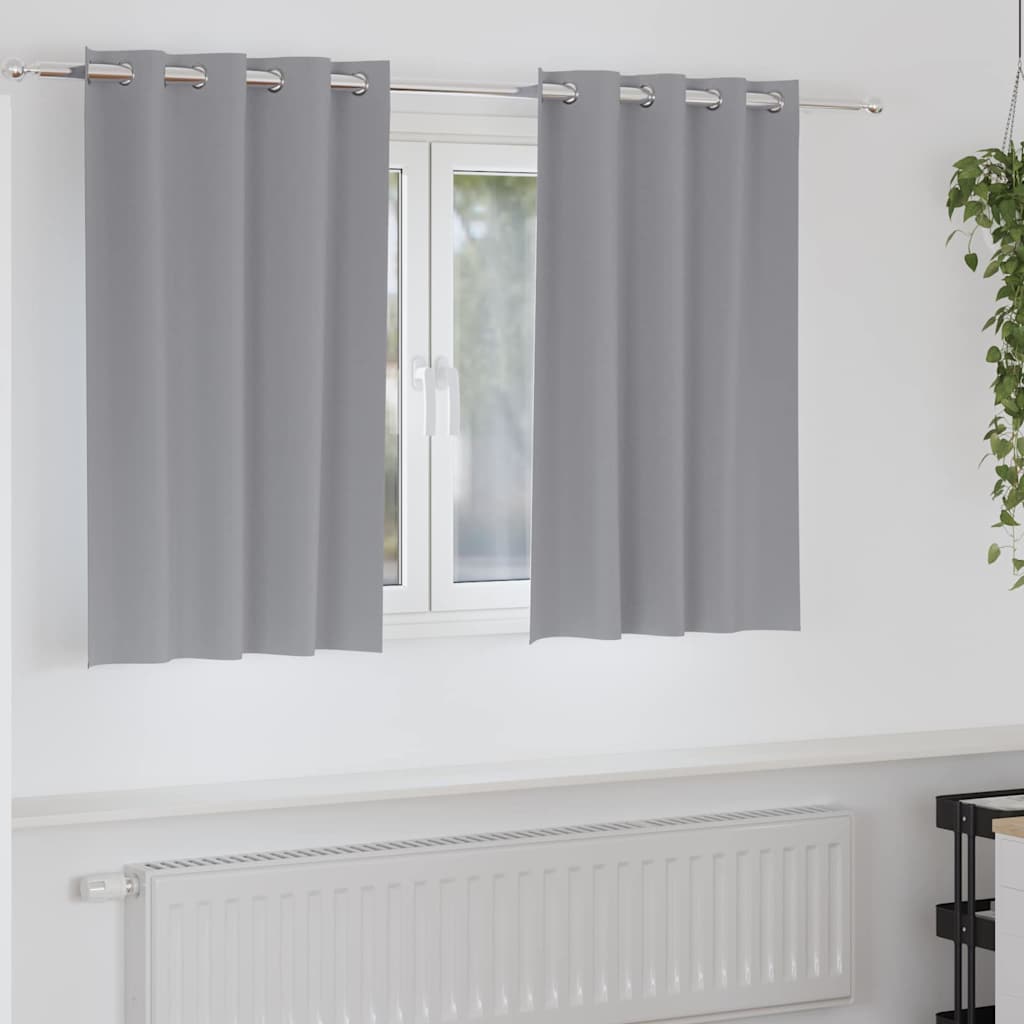 vidaXL Κουρτίνες 2 pcs Ανοιχτό γκρι 140 x 140 cm Πολυεστέρας