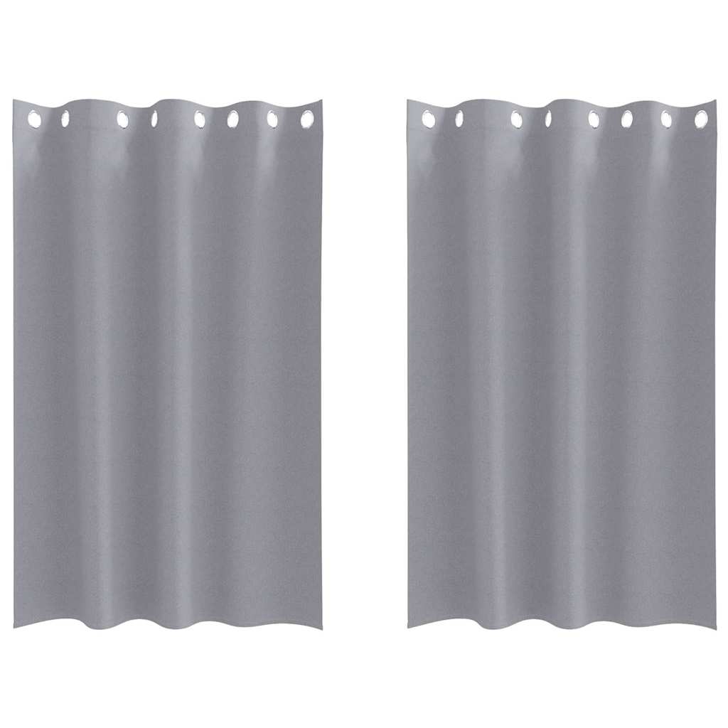 vidaXL Κουρτίνες 2 pcs Ανοιχτό γκρι 175 x 140 εκ. Πολυεστέρας